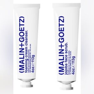 Malin + Goetz Jojoba Face Scrub and Foaming Cream Cleanser Duo, 4 oz each